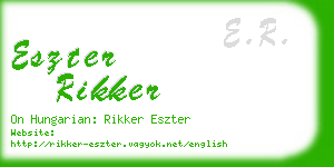 eszter rikker business card